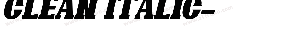 Clean Italic字体转换